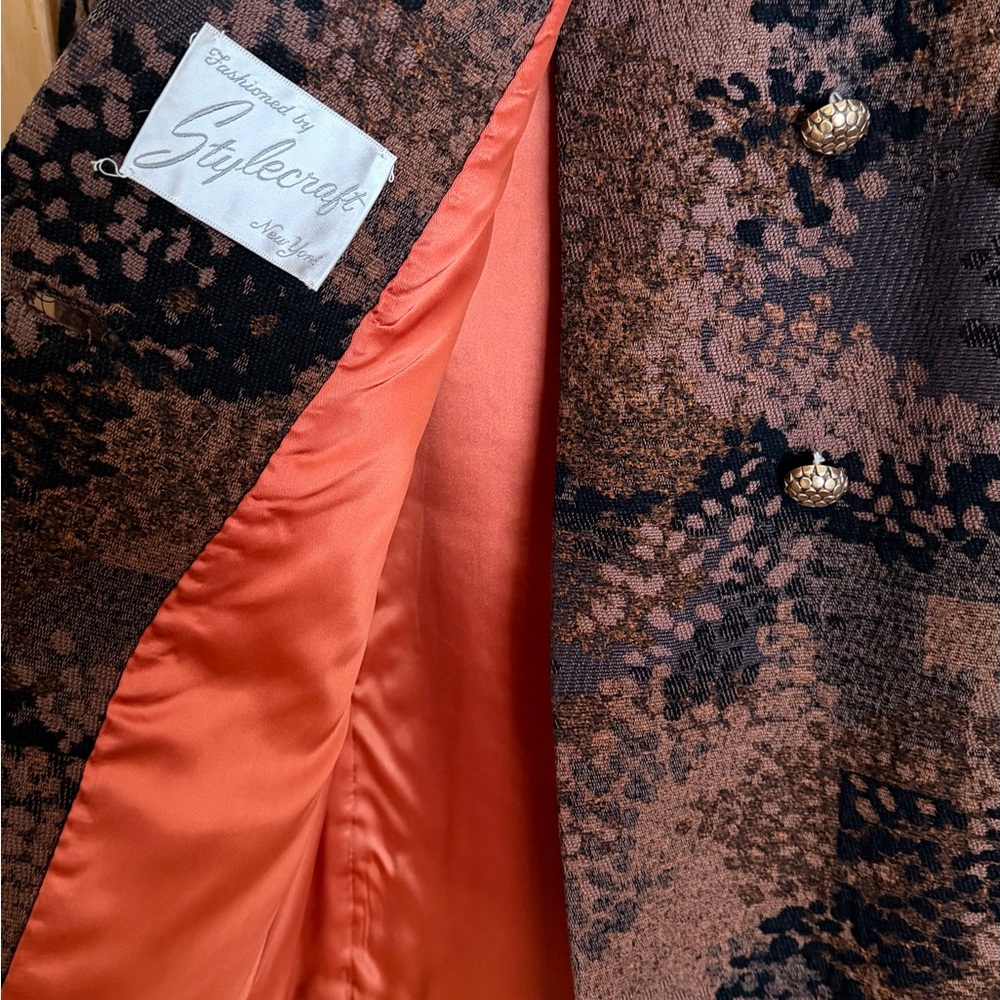 Chic Patterned Women's Pea Coat - image 7